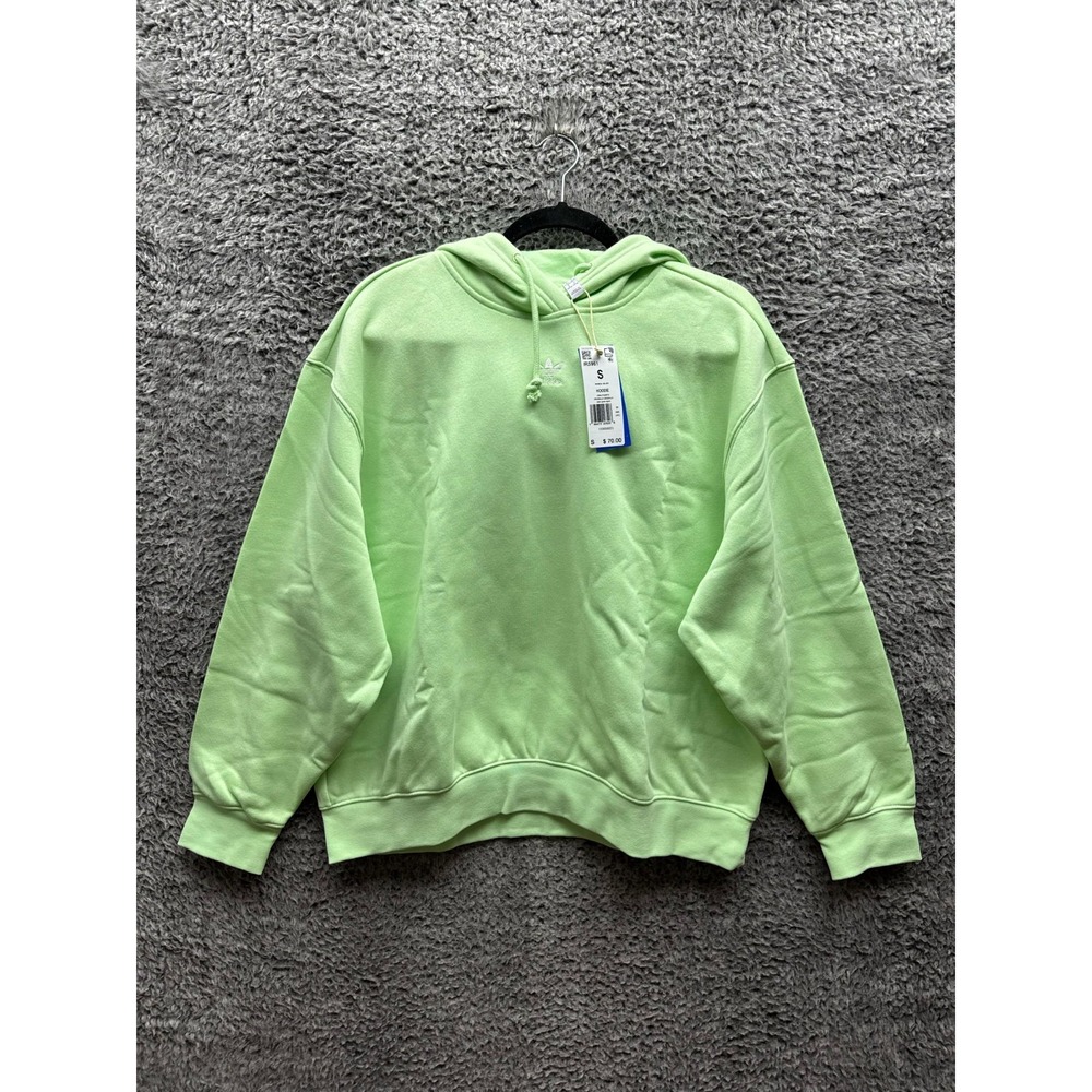 NWT Adidas Originals Embroidered Hoodie Sweatshirt Semi Green Spark Women Size S